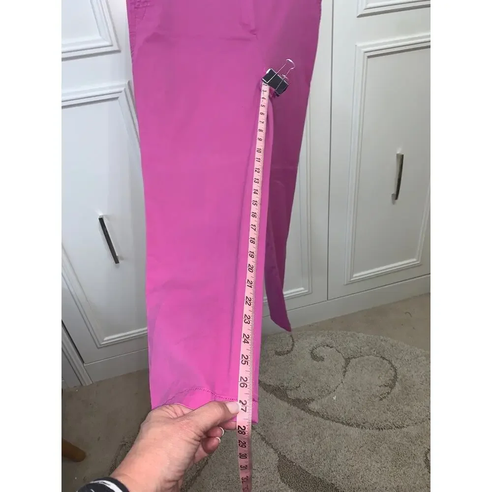 Talbots Women's Cropped Pants Size 14 Fuchsia Pink Straight Leg‎
